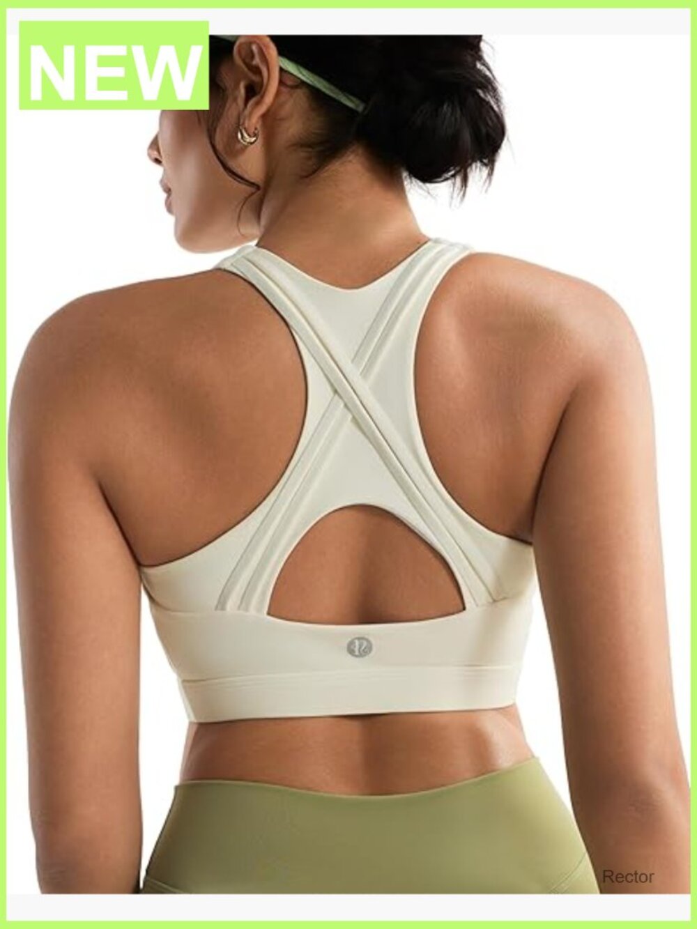 High Impact Sports Bra Racerback High Support Running Bra Workout Bra - Picture 1 of 7